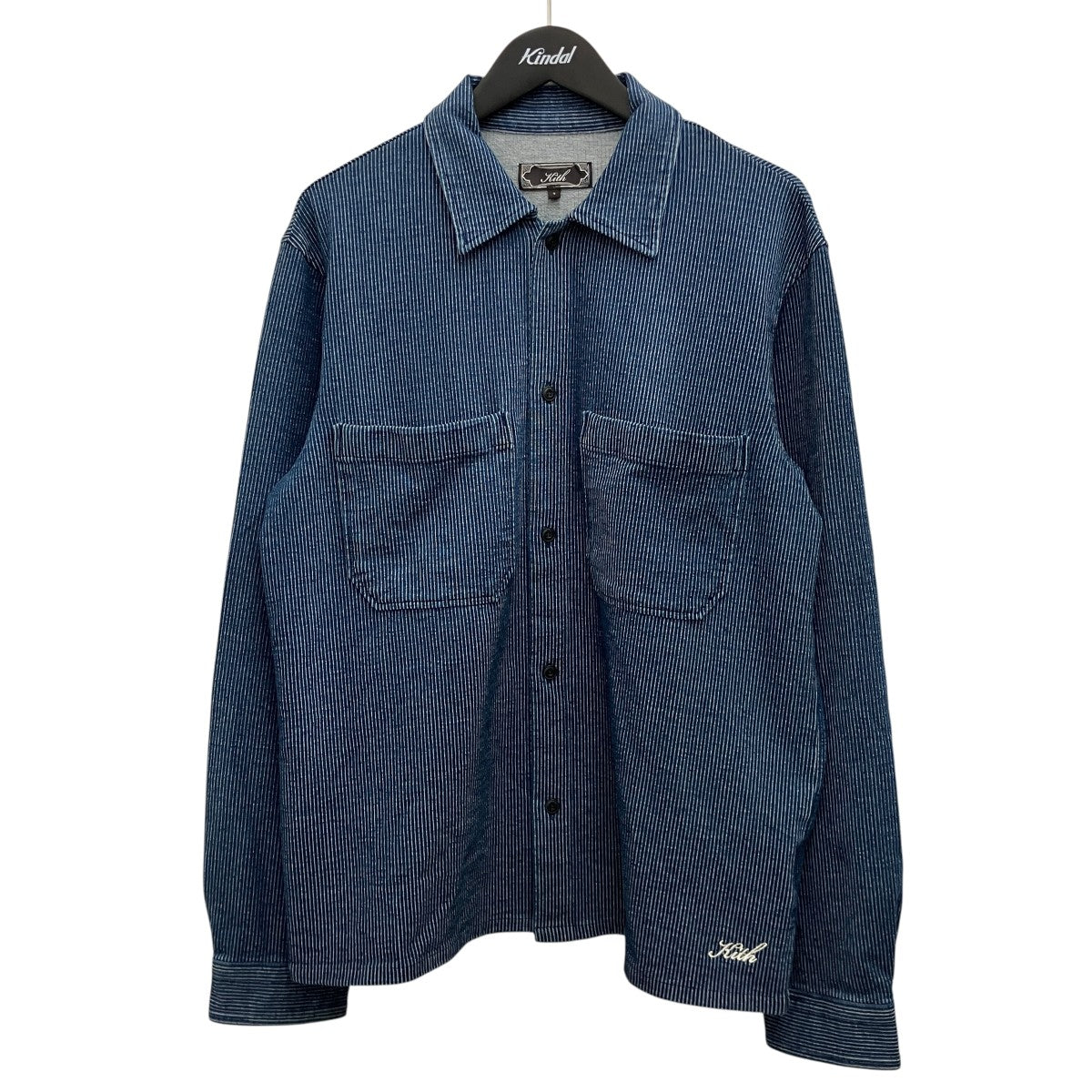 26SS【Railroad Stripe Indigo Boxy Collar Overshirt】レールロードストライプシャツ