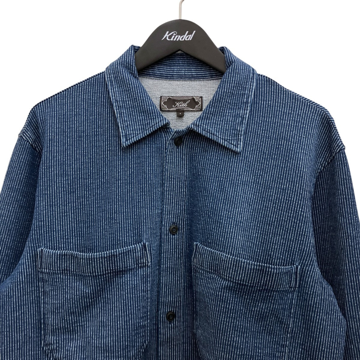 26SS【Railroad Stripe Indigo Boxy Collar Overshirt】レールロードストライプシャツ