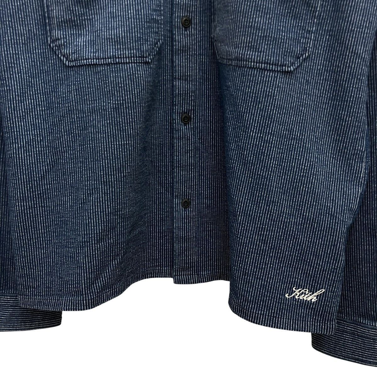 26SS【Railroad Stripe Indigo Boxy Collar Overshirt】レールロードストライプシャツ