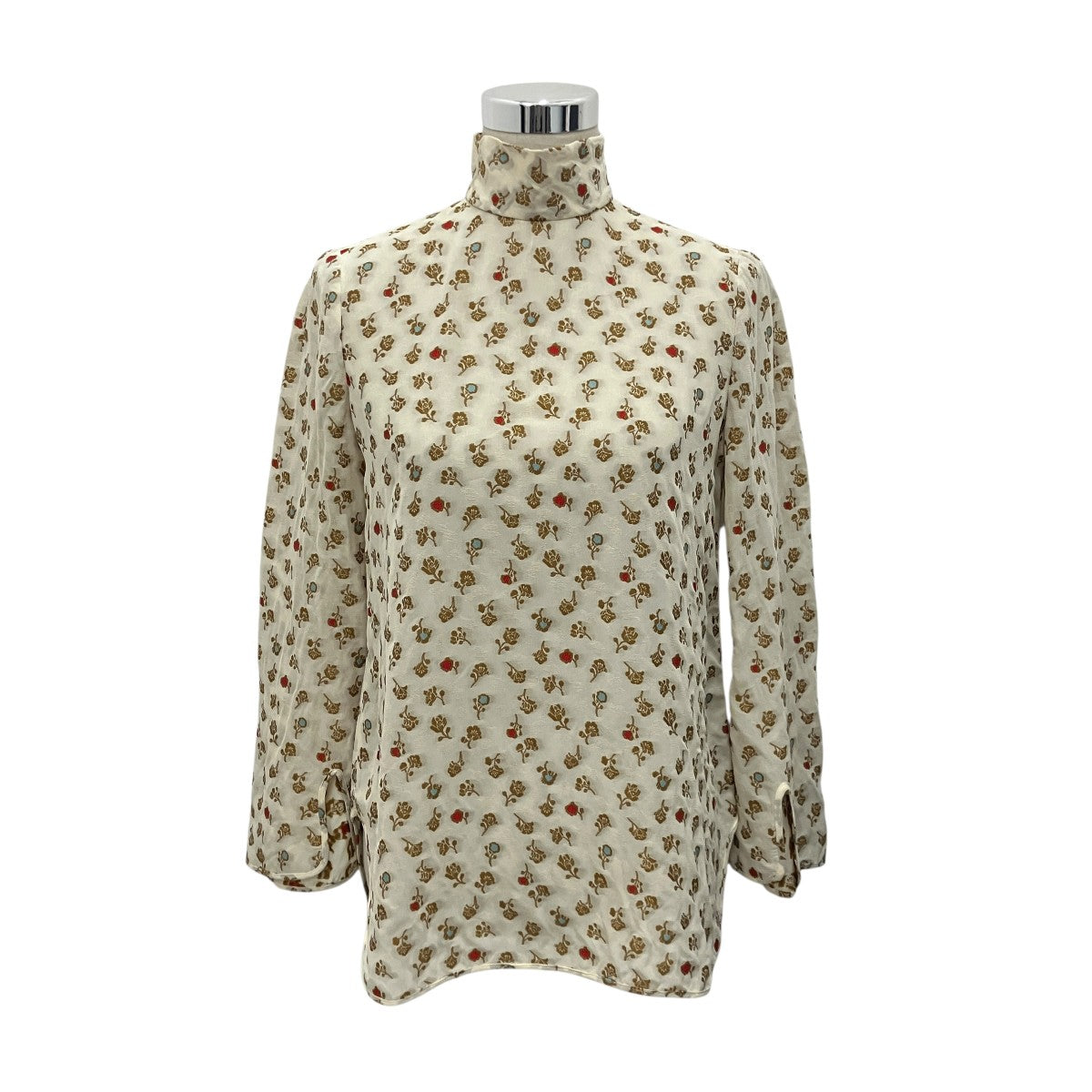 25SS【FLORAL JACQUARD HIGHT NECK BLOUSE】フローラルジャガードハイネックブラウスMM25SS-SH021