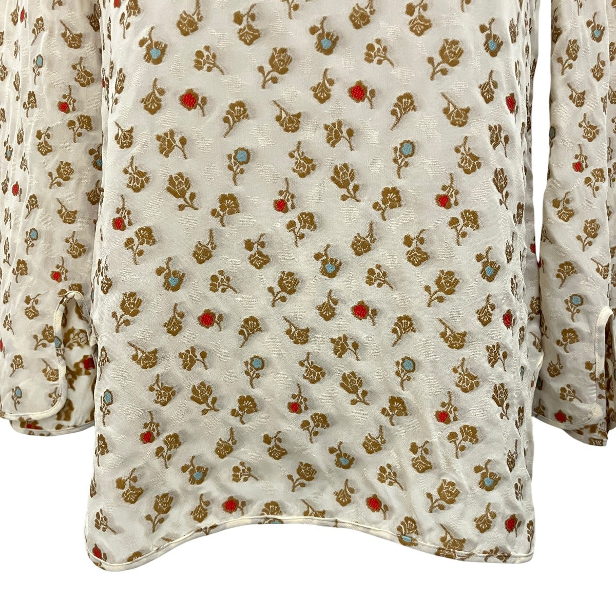 25SS【FLORAL JACQUARD HIGHT NECK BLOUSE】フローラルジャガードハイネックブラウスMM25SS-SH021