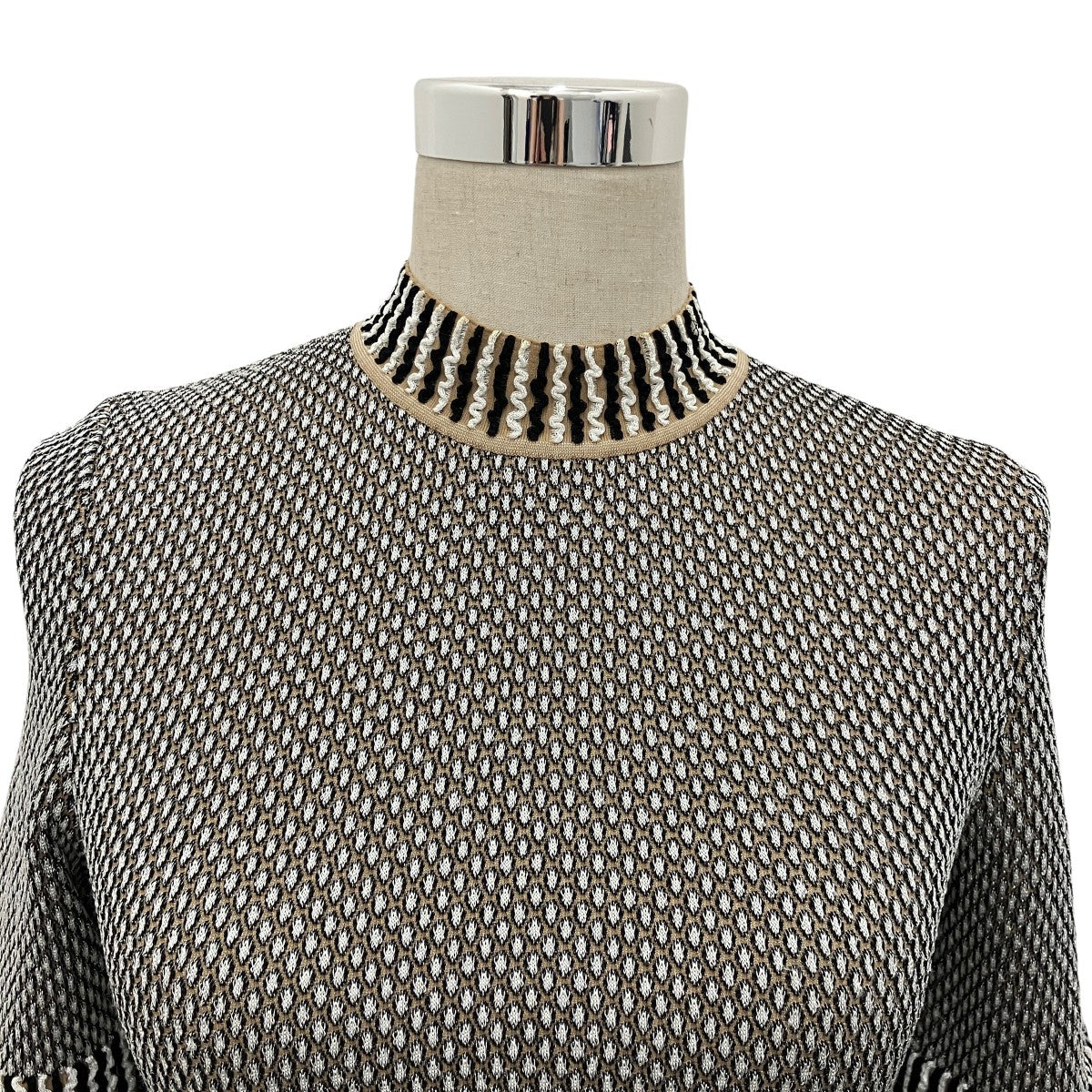 【SPOTS PATTERN KNITTED CROPED TOP】クロップドニットMM24SS-KN058