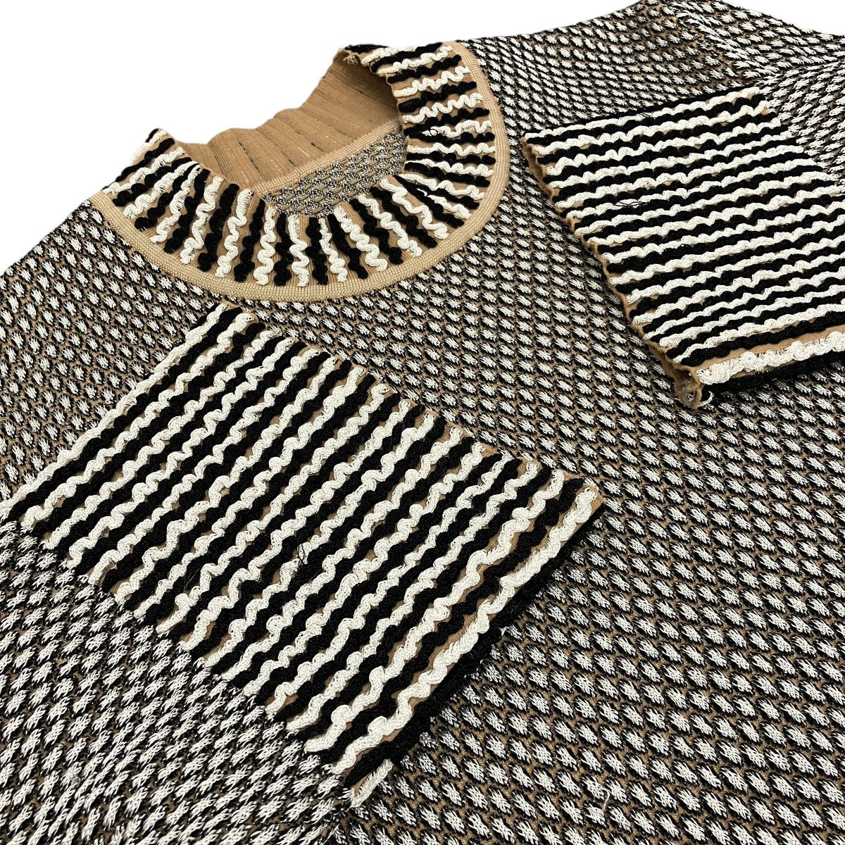【SPOTS PATTERN KNITTED CROPED TOP】クロップドニットMM24SS-KN058