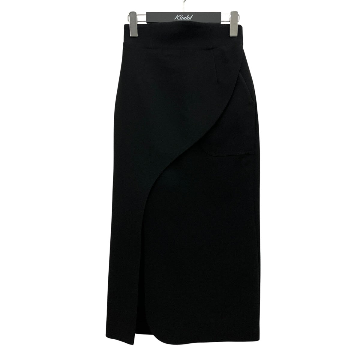 【Acetate Polyester Curved Line Slit Skirt】カーブラインスリットスカートMM23FW-SK015