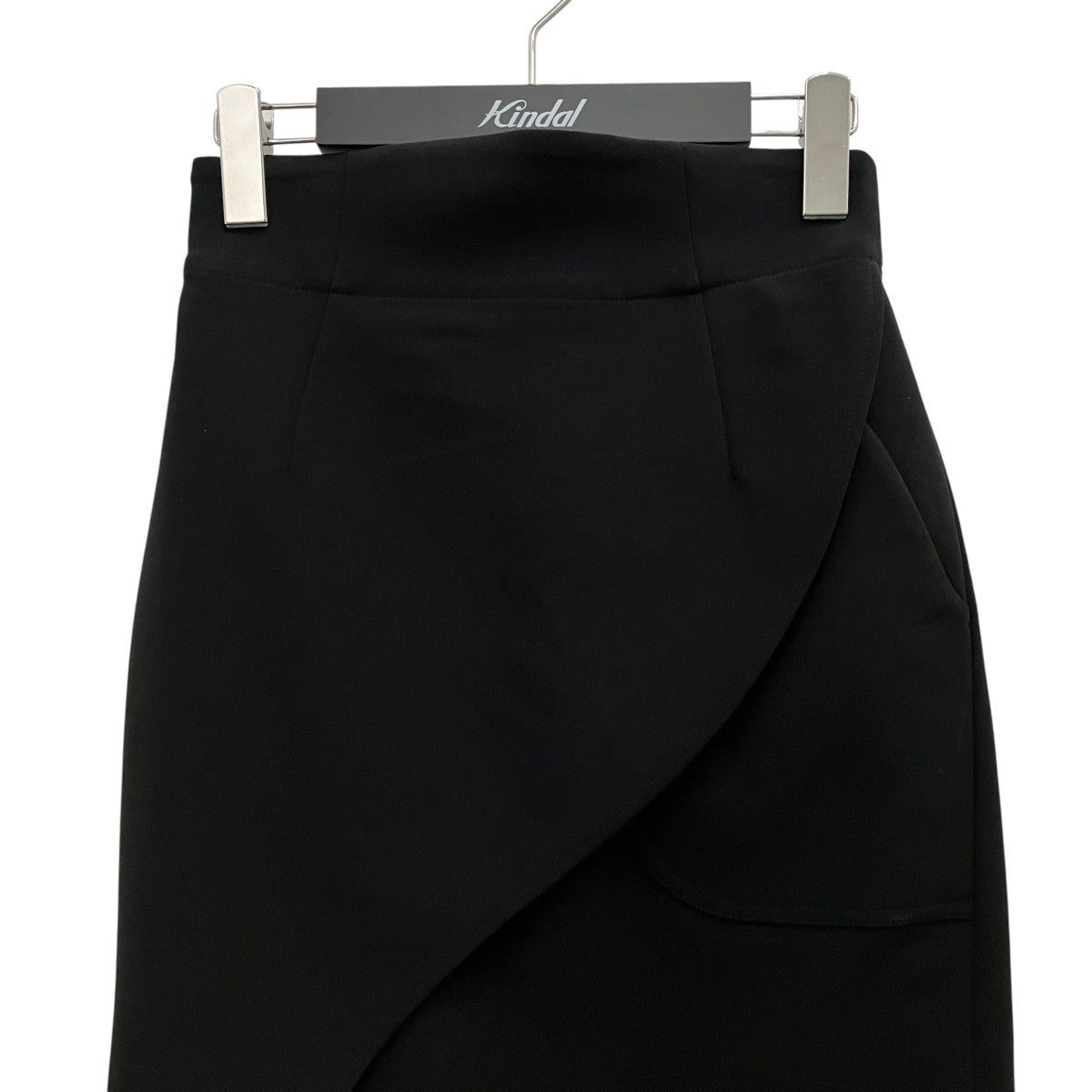 【Acetate Polyester Curved Line Slit Skirt】カーブラインスリットスカートMM23FW-SK015