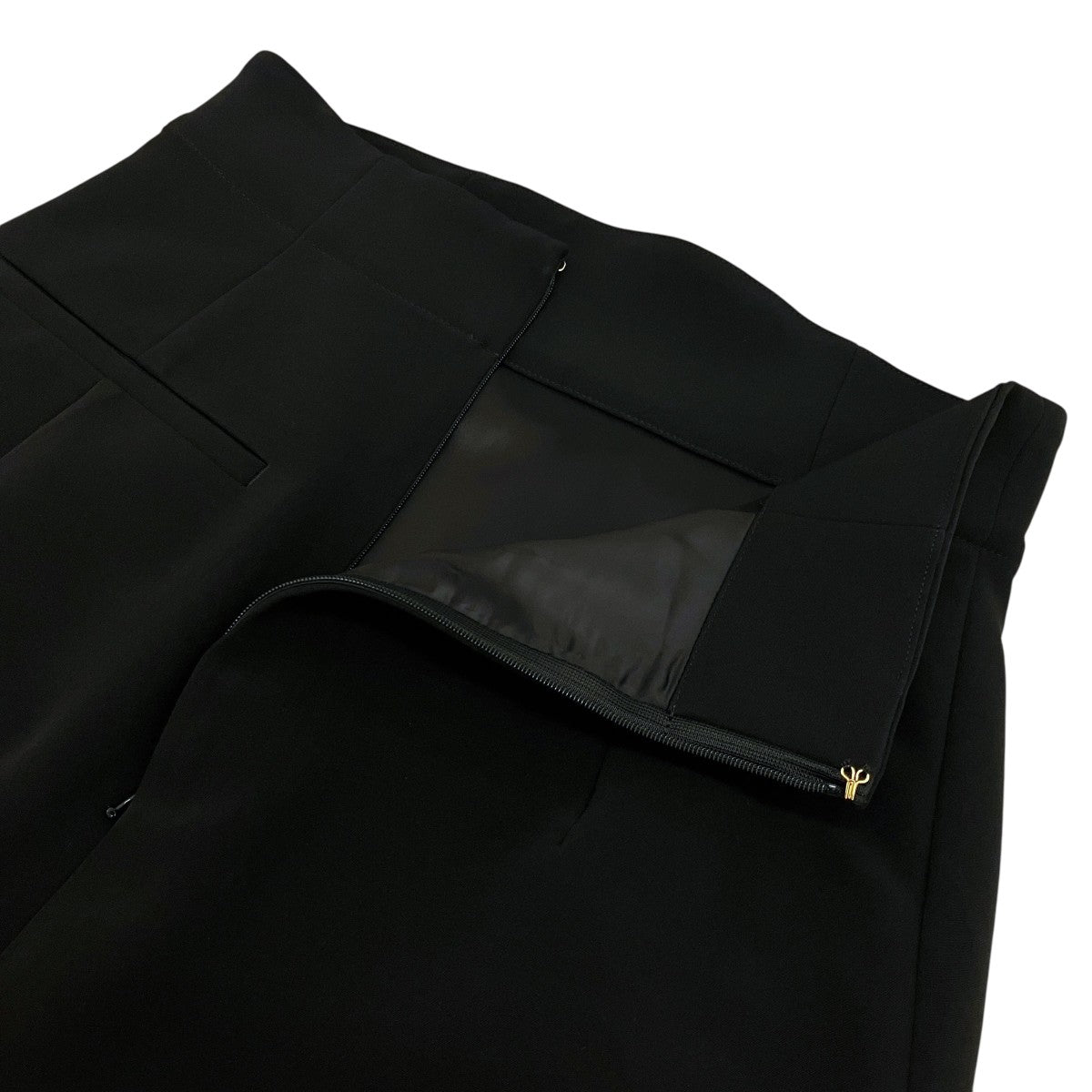 【Acetate Polyester Curved Line Slit Skirt】カーブラインスリットスカートMM23FW-SK015
