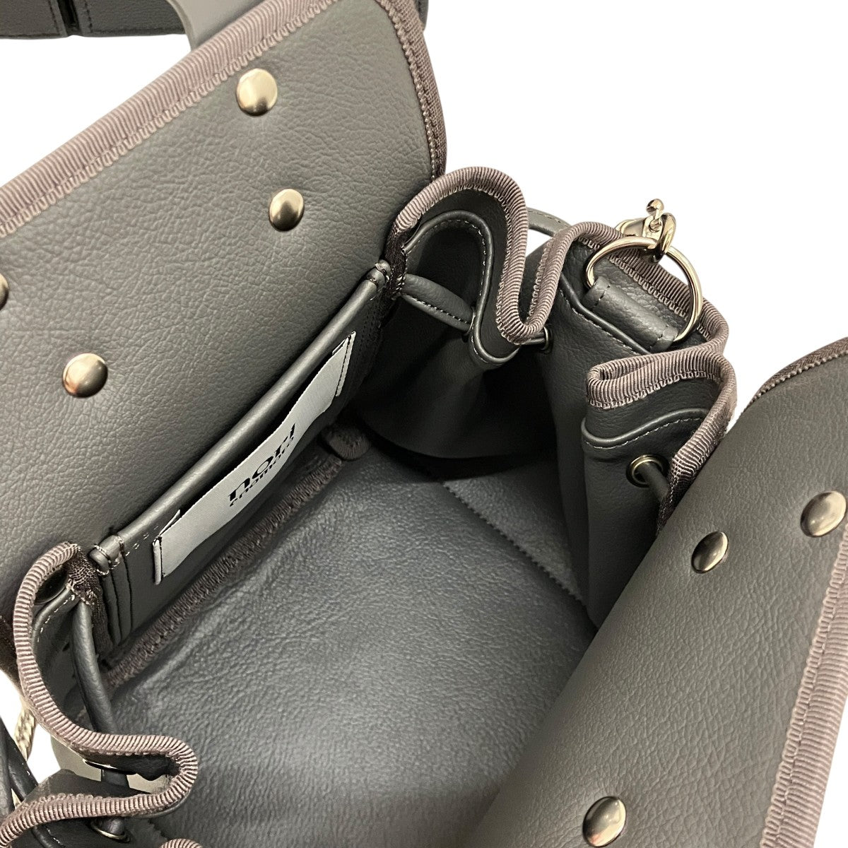 【lundi nuit   charcoal gray】2WAYハンドバッグ