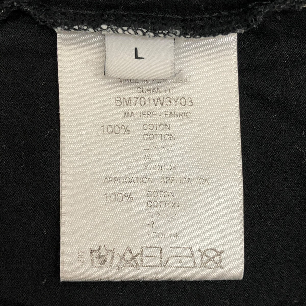 ロゴパッチTシャツBM701W3Y03