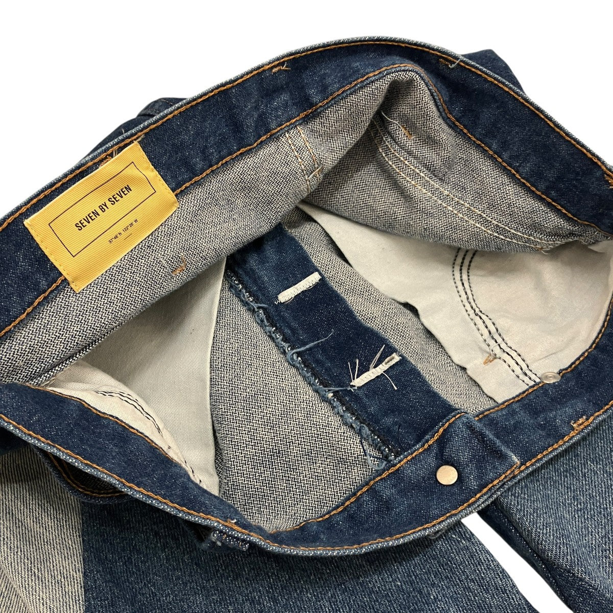 【REWORK DENIM PANTS】ダイヤモンドステッチ リワークデニムパンツ800-3140191