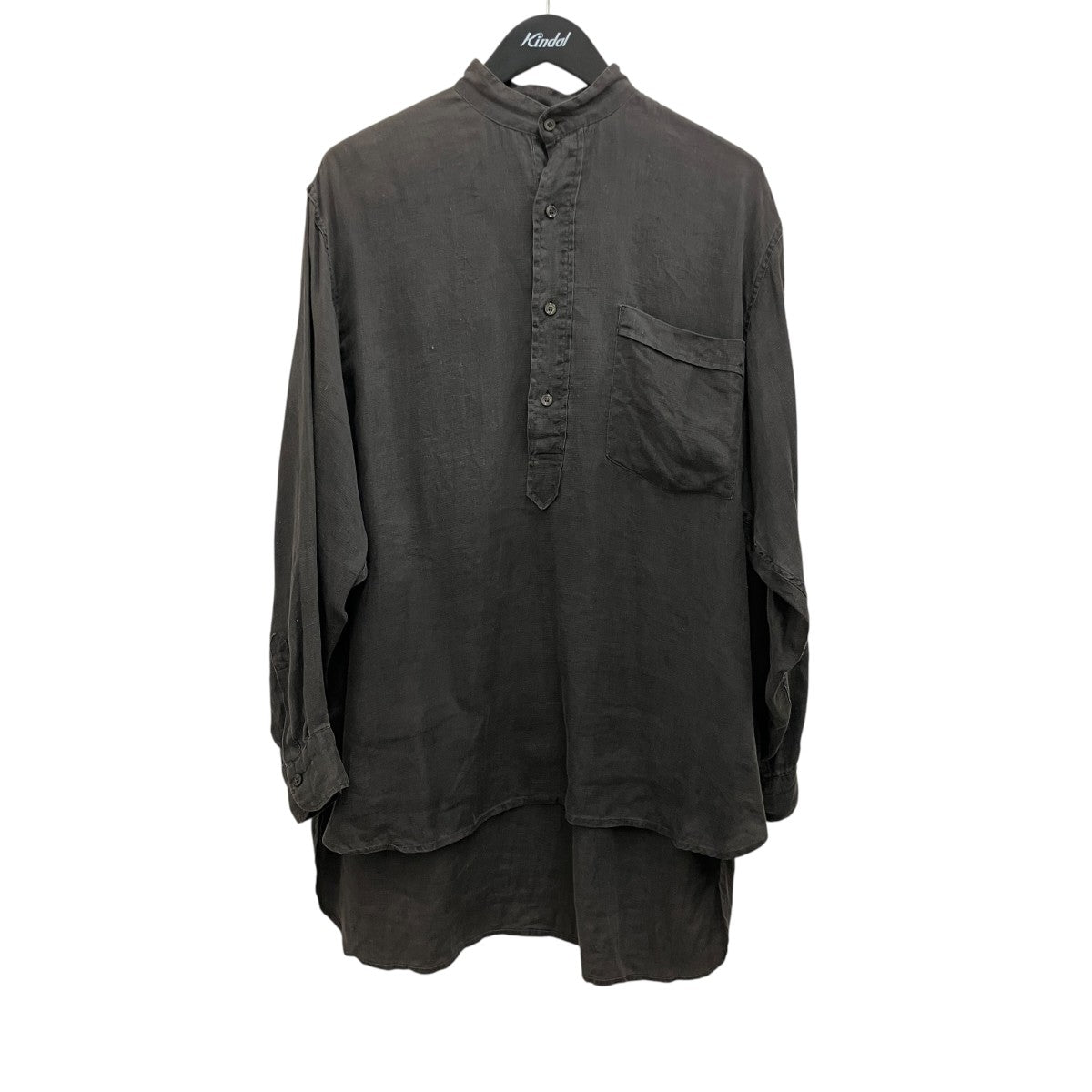 【LINEN W CLOTH PULLOVER】リネンバンドカラーシャツR01-02003