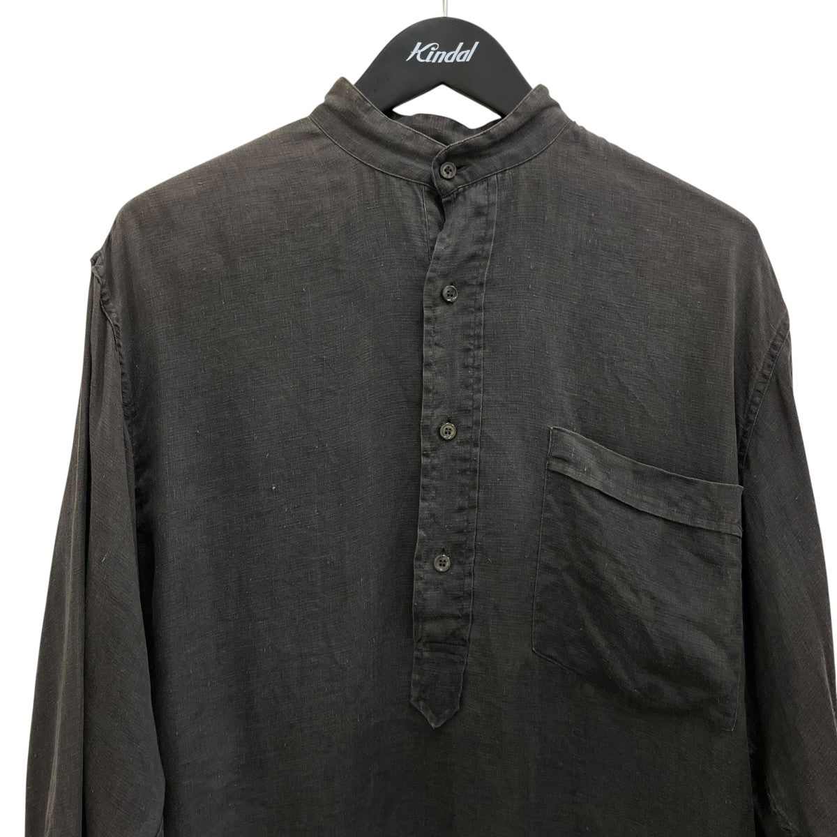 【LINEN W CLOTH PULLOVER】リネンバンドカラーシャツR01-02003