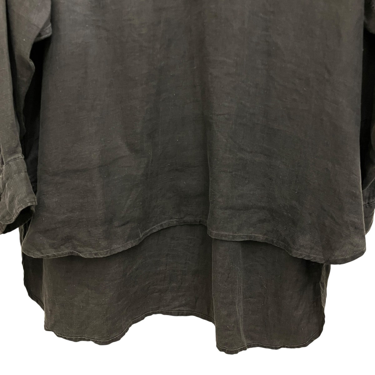 【LINEN W CLOTH PULLOVER】リネンバンドカラーシャツR01-02003