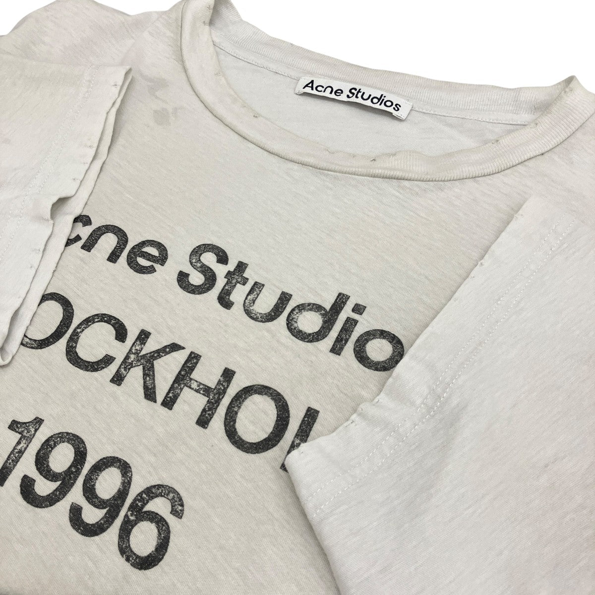 25SS汚れダメージ加工ロゴTシャツFN-UX-TSHI000013
