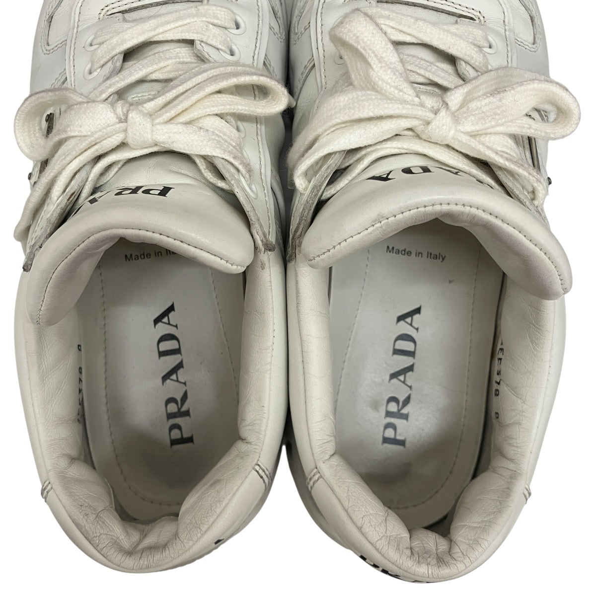 PRADA(プラダ) トライアングルロゴ レザースニーカー2EE378 2EE378