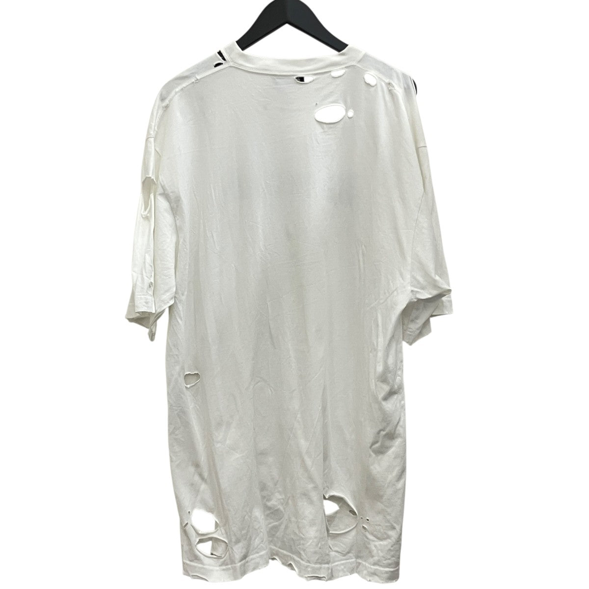 BALENCIAGA(バレンシアガ) デストロイ ロゴプリントTシャツ651795