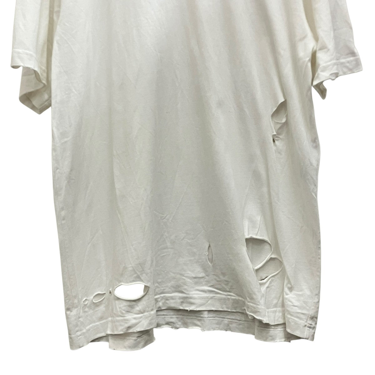 BALENCIAGA(バレンシアガ) デストロイ ロゴプリントTシャツ651795