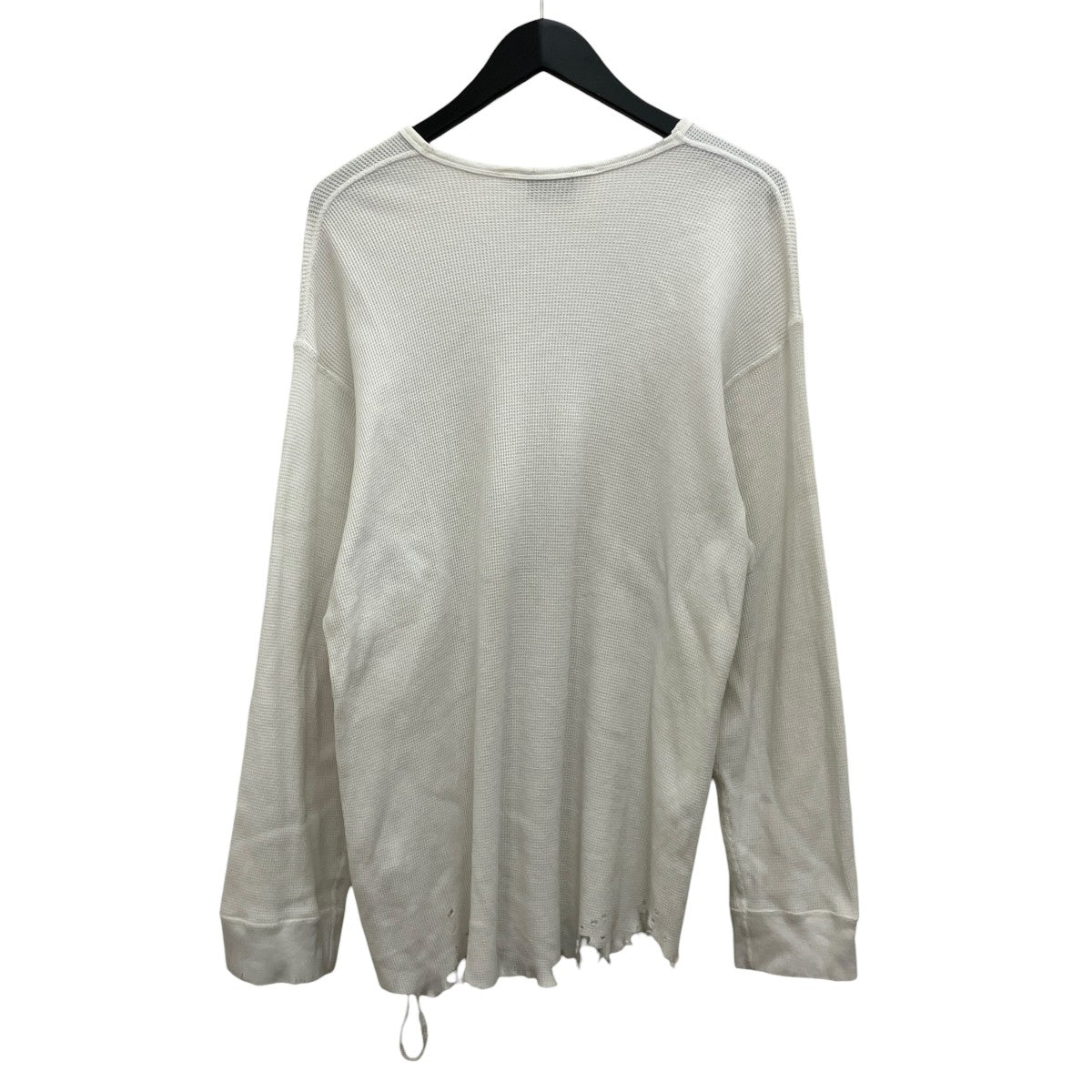 【ANCELLM DAMAGE WAFFLE CREW LS T-SHIRT 】ワッフルカットソーANC-CT134