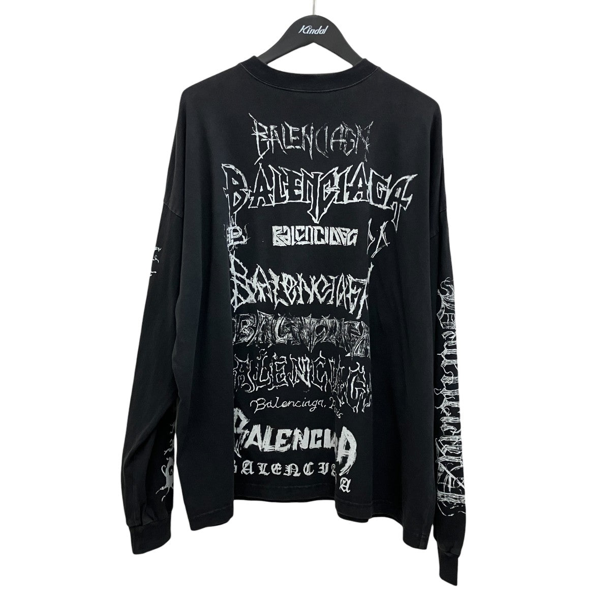 ヴィンテージ加工メタルロゴ長袖Tシャツ699191