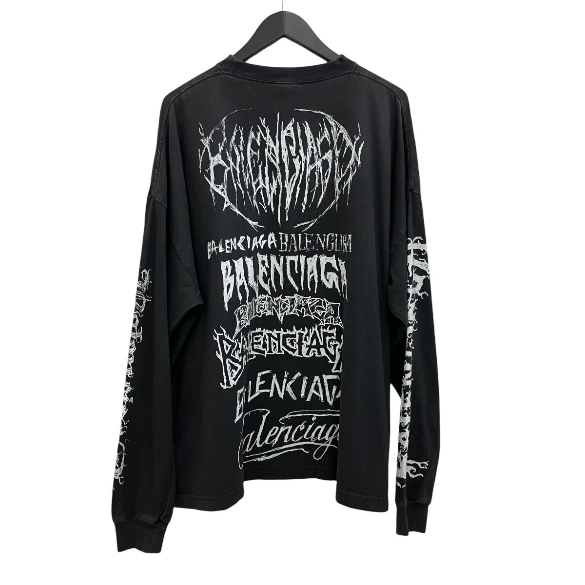 ヴィンテージ加工メタルロゴ長袖Tシャツ699191