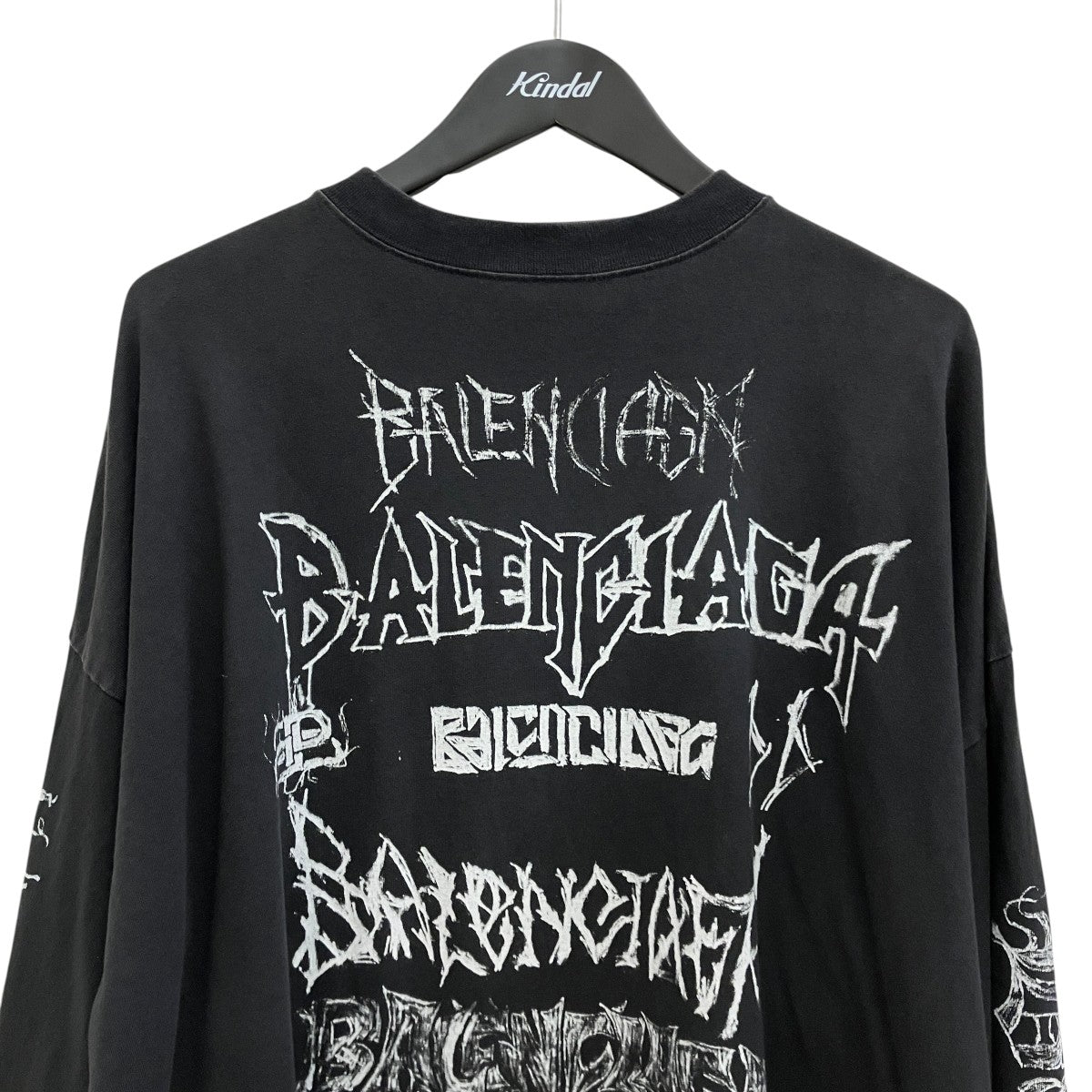 ヴィンテージ加工メタルロゴ長袖Tシャツ699191