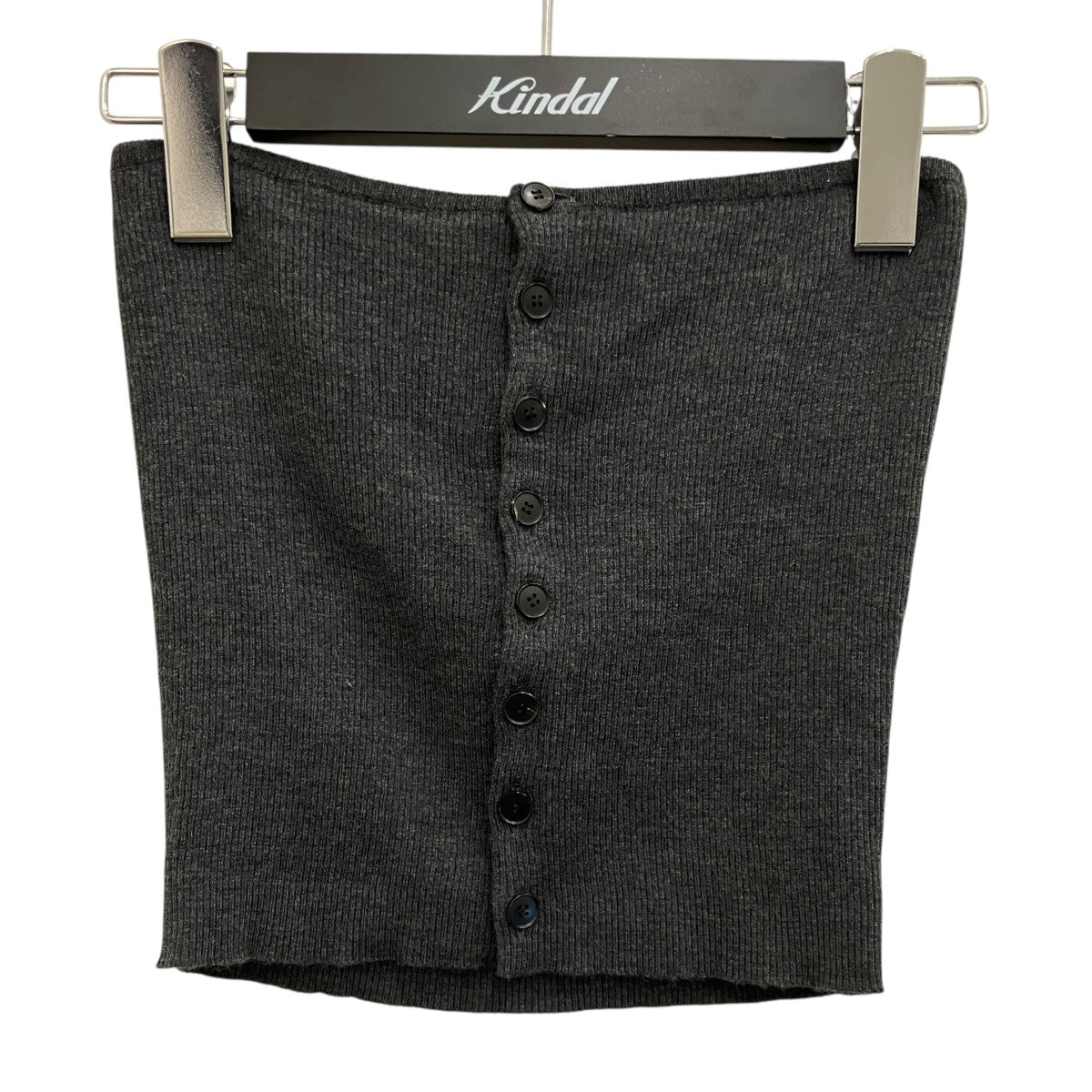 24AW【SUPER FINE WOOL HIGH GAUGE RIB KNIT BANDEAU TOP】ベアトップニットA24AB05HW