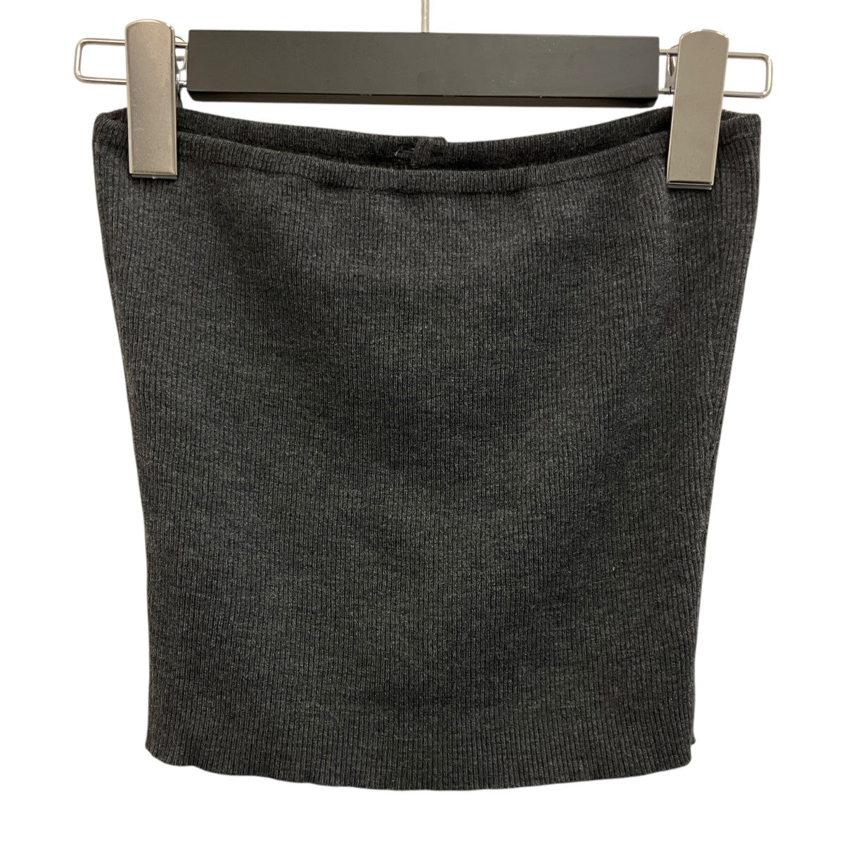24AW【SUPER FINE WOOL HIGH GAUGE RIB KNIT BANDEAU TOP】ベアトップニットA24AB05HW