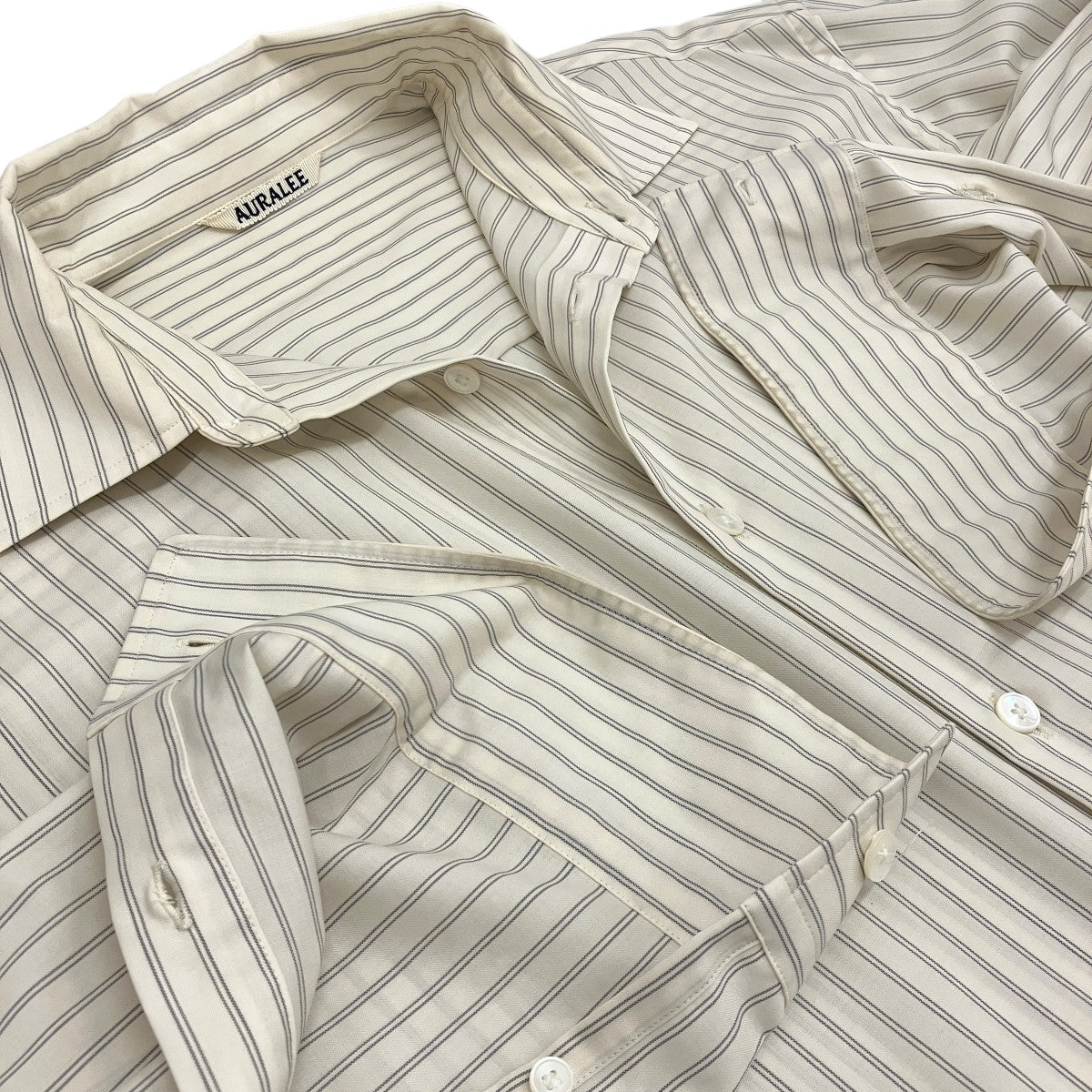 25SS【SUPER FINE WOOL STRIPE SHIRT】ストライプシャツA25SS02WW
