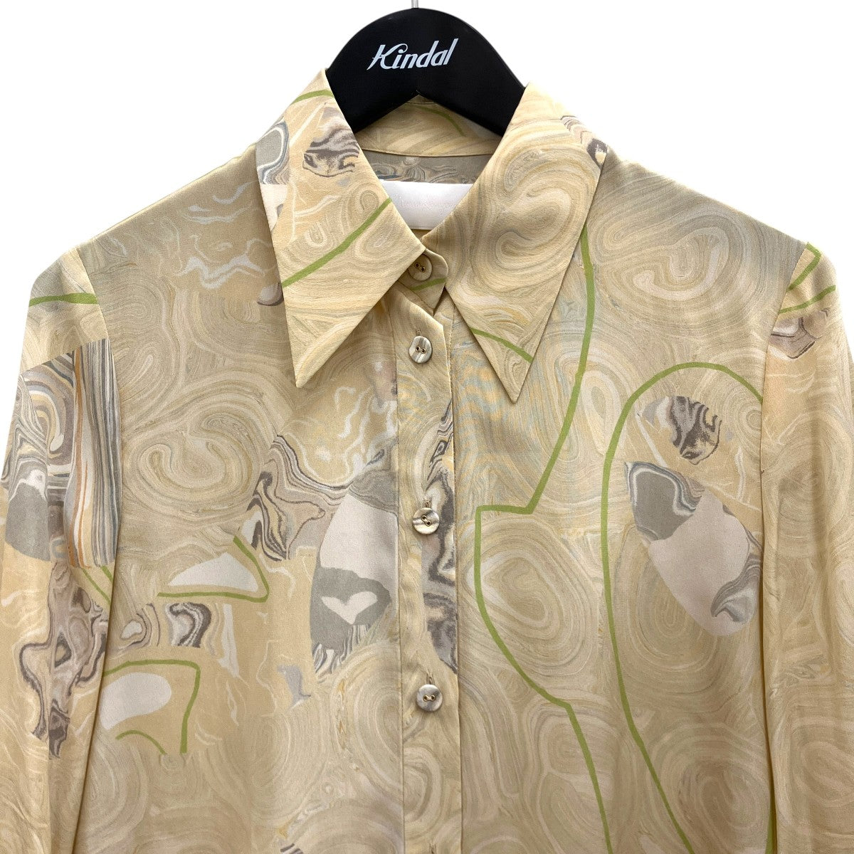 25SSMarble Print Silk ShirtマーブルプリントシャツMM25SS-SH083