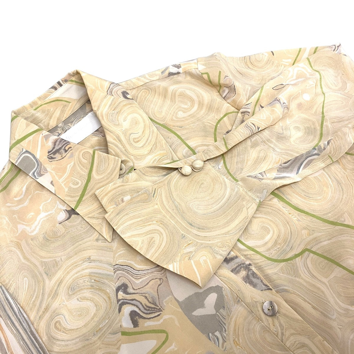 25SSMarble Print Silk ShirtマーブルプリントシャツMM25SS-SH083