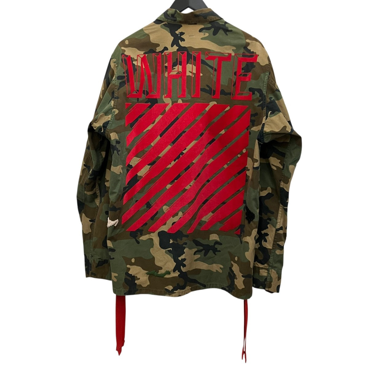 OFFWHITE コットンカモフラ柄ミリタリーシャツジャケット 古着・中古-2枚目のアイテム画像