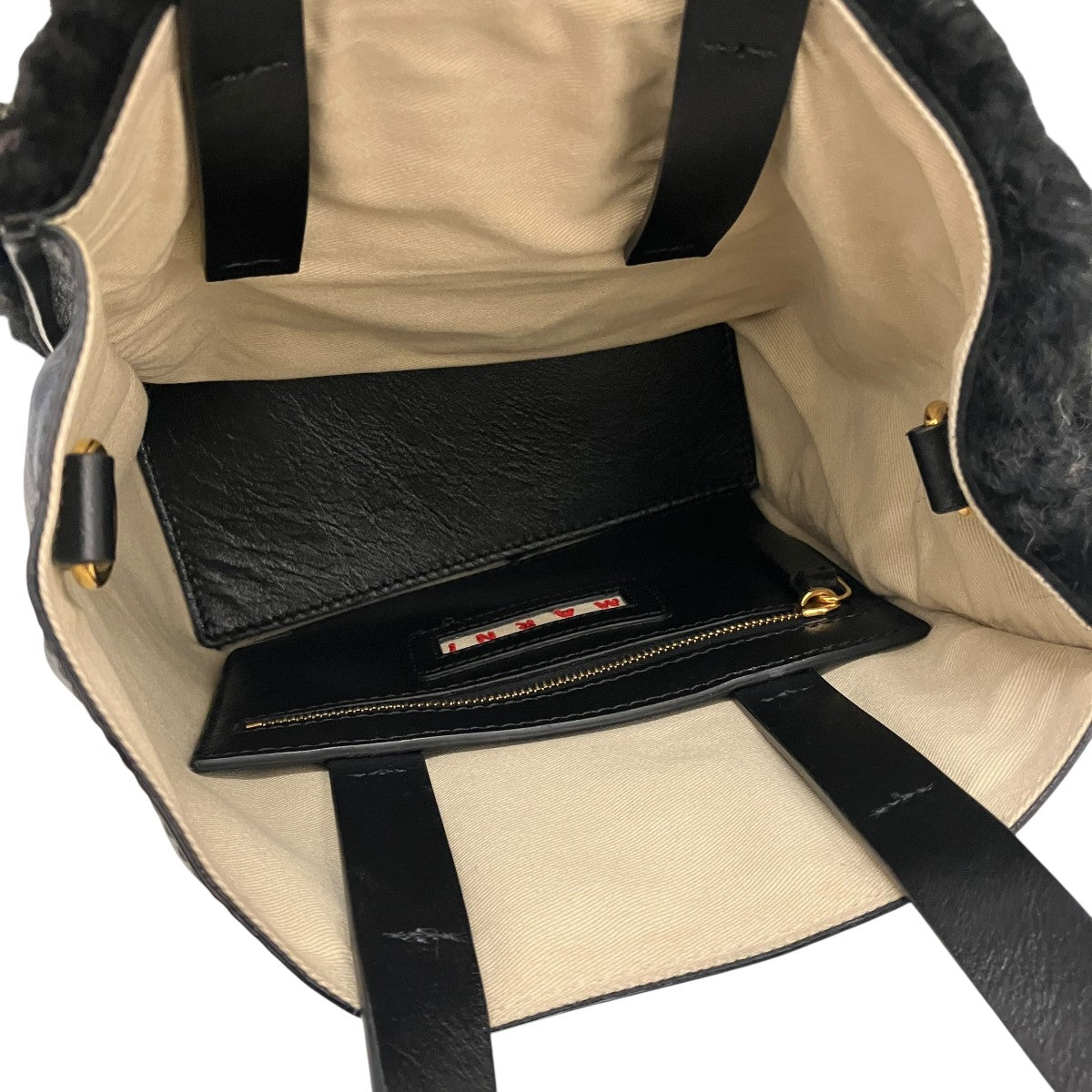 ファー×レザーバッグSHMP0040L1