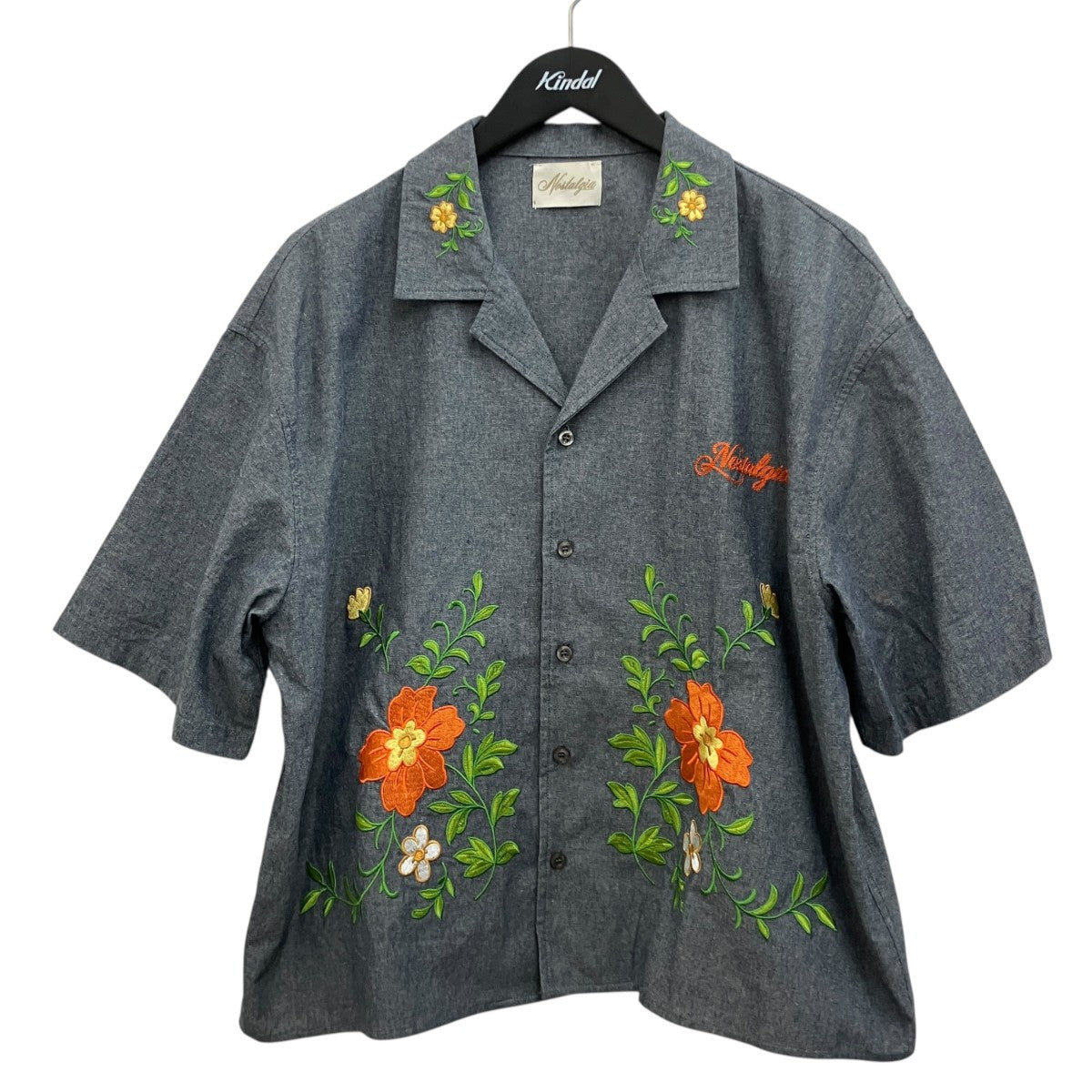 【GREY CHAMBRAY SHIRT】シャンブレー半袖シャツ