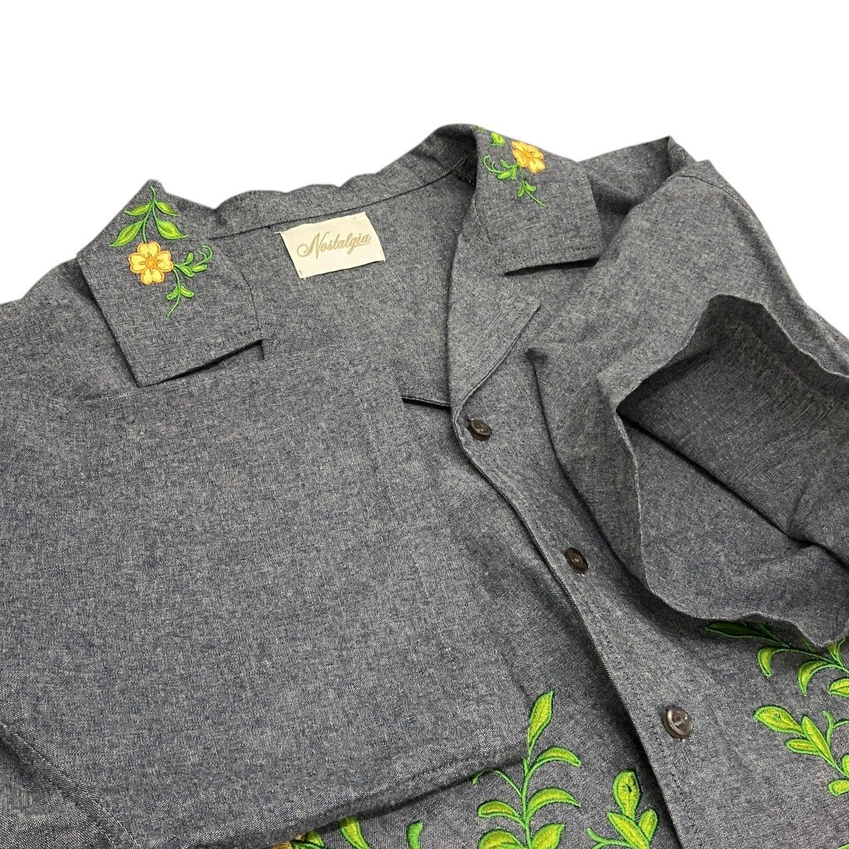 【GREY CHAMBRAY SHIRT】シャンブレー半袖シャツ