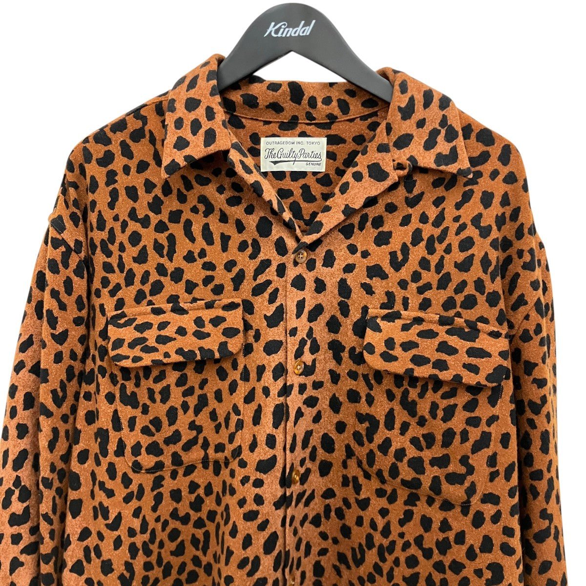 【LEOPARD WOOL OPEN COLLAR SHIRT】レオパードウールオープンカラーシャツ