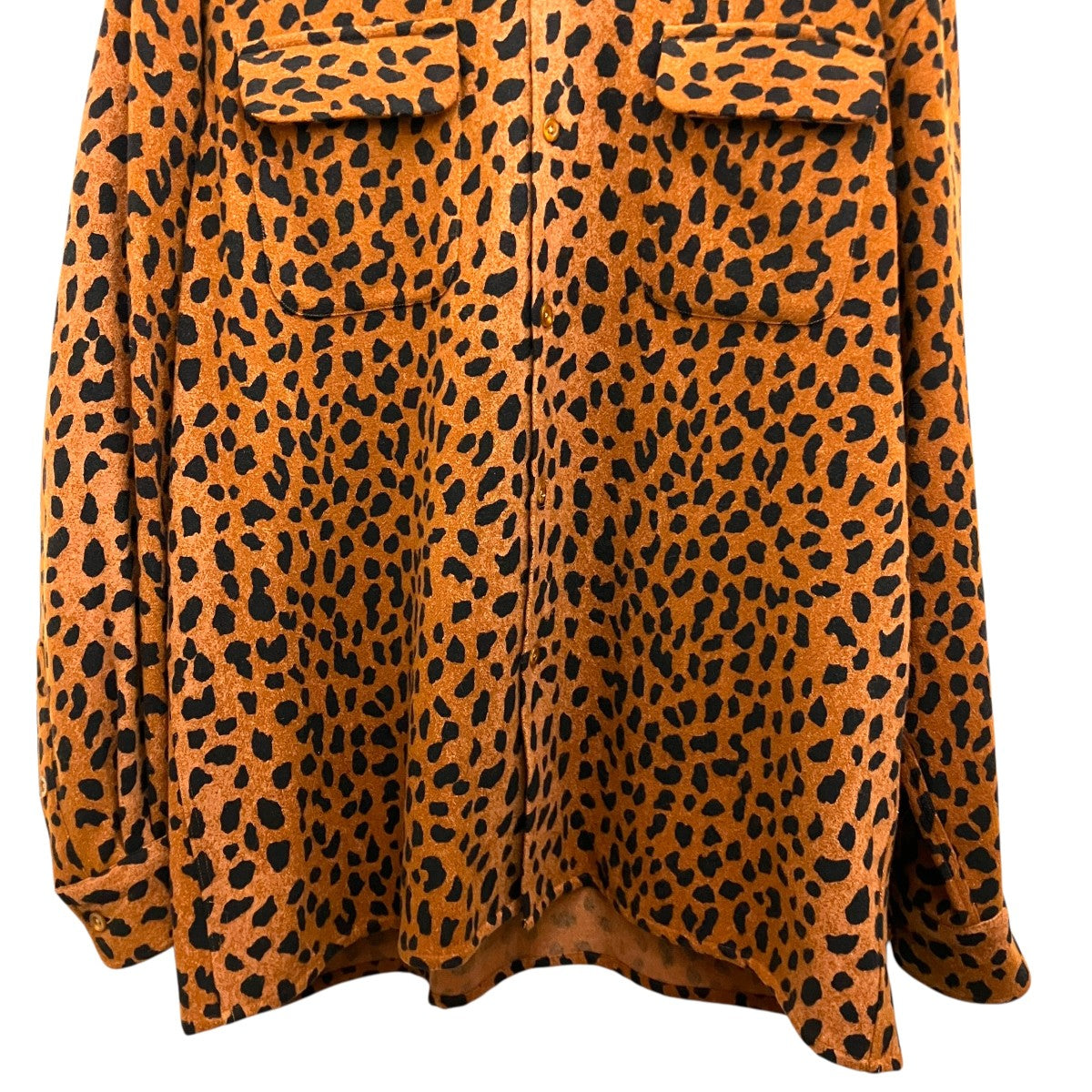 【LEOPARD WOOL OPEN COLLAR SHIRT】レオパードウールオープンカラーシャツ
