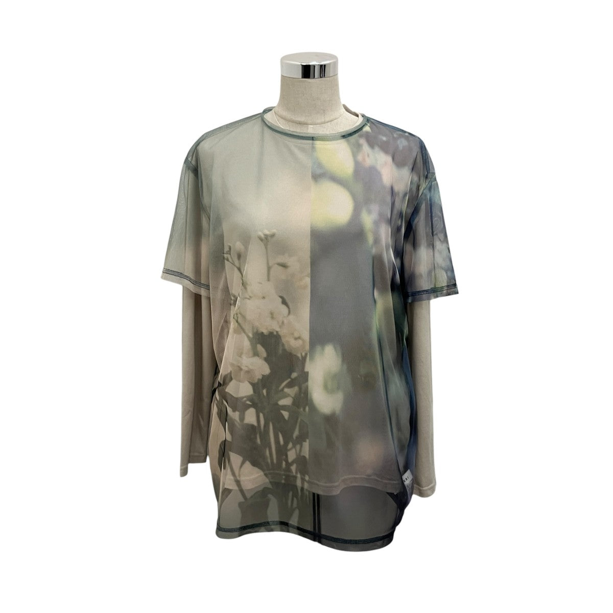 【SPRING EVENING COLLAB LS TEE】チュールカットソー02110320110