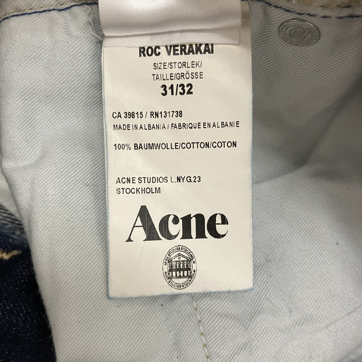 ACNE STUDIOS 【ROC VERAKAI】デニムパンツ 古着・中古-9枚目のアイテム画像