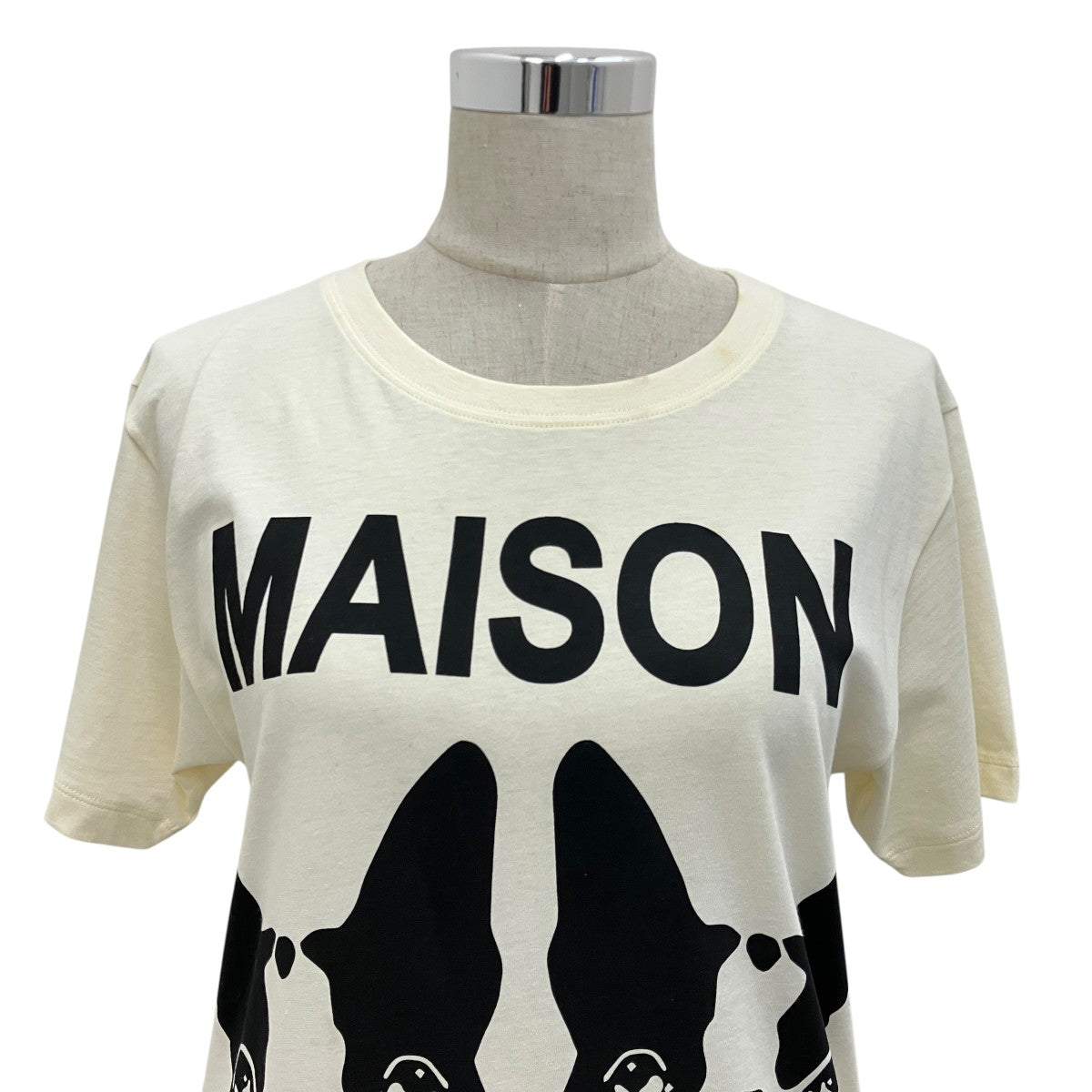 バックロゴスパンコール装飾ドッグプリント半袖Tシャツ492347