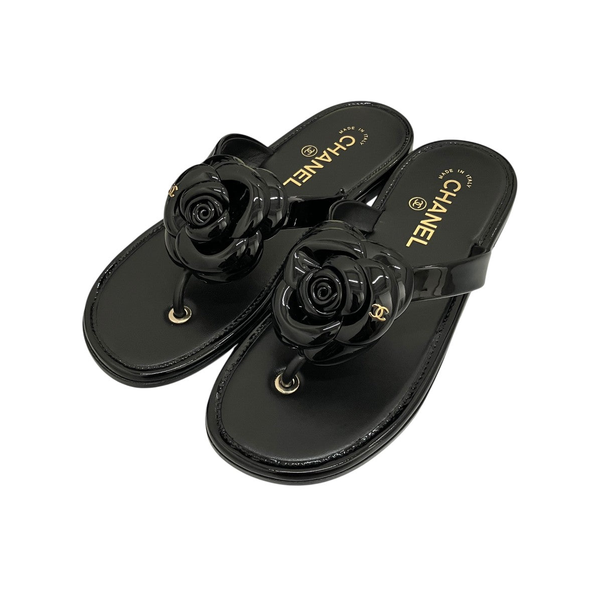 CHANEL カメリアトングサンダル 古着・中古-1枚目のアイテム画像
