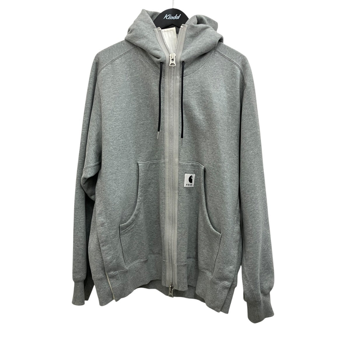 sacai×CARHARTT WIP ジップアップフーディー23-0556S 古着・中古-1枚目のアイテム画像