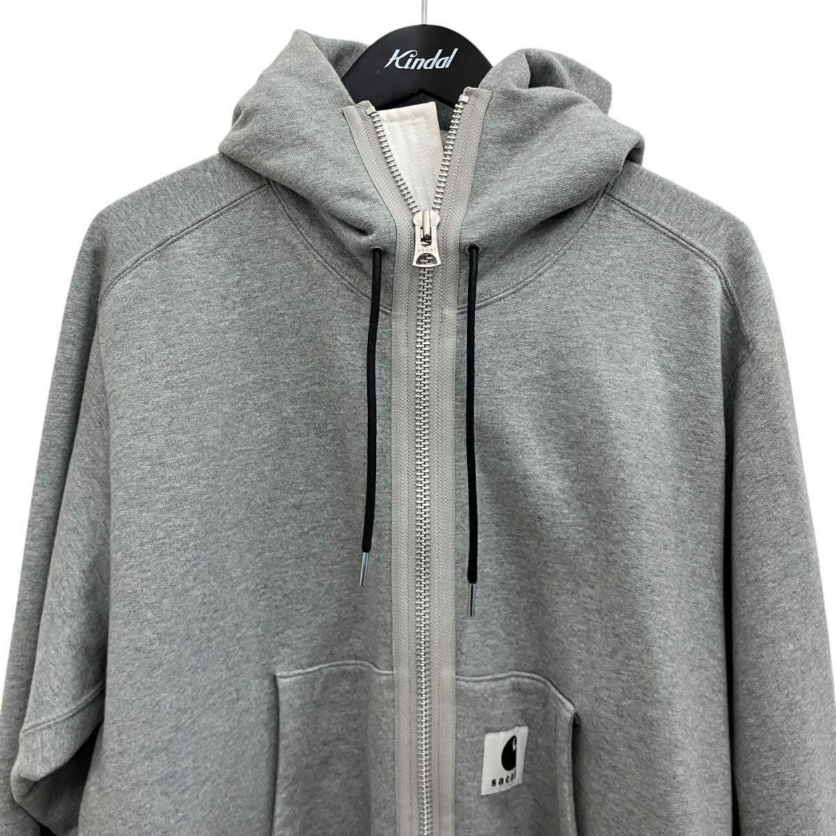 sacai×CARHARTT WIP ジップアップフーディー23-0556S 古着・中古-3枚目のアイテム画像