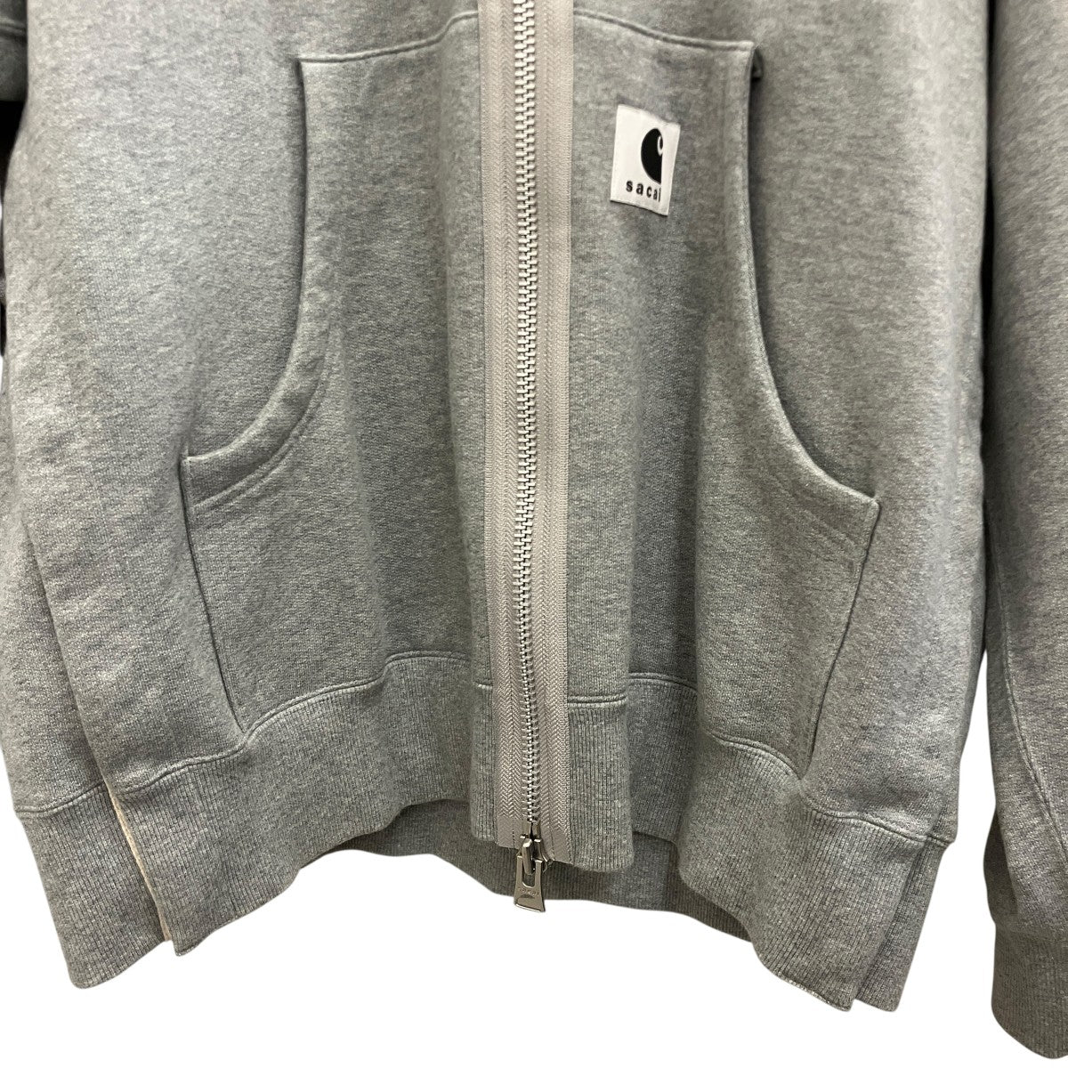 sacai×CARHARTT WIP ジップアップフーディー23-0556S 古着・中古-4枚目のアイテム画像