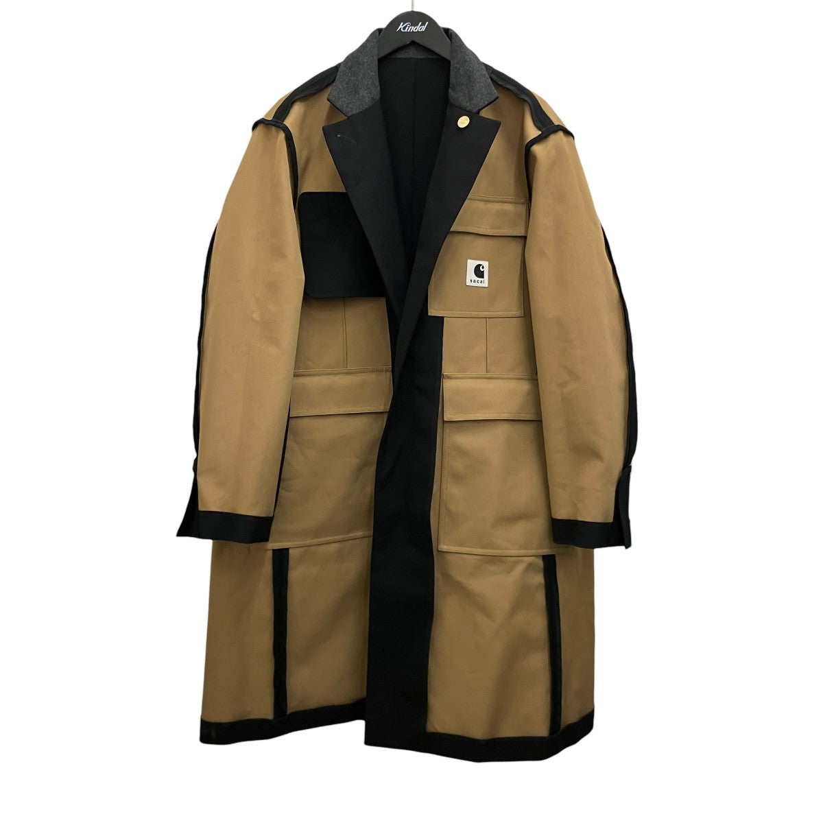 sacai×CARHARTT WIP 24SS【SUITING BONDING COAT】リバーシブル チェスターフィールドコート24-03386M 古着・中古-9枚目のアイテム画像