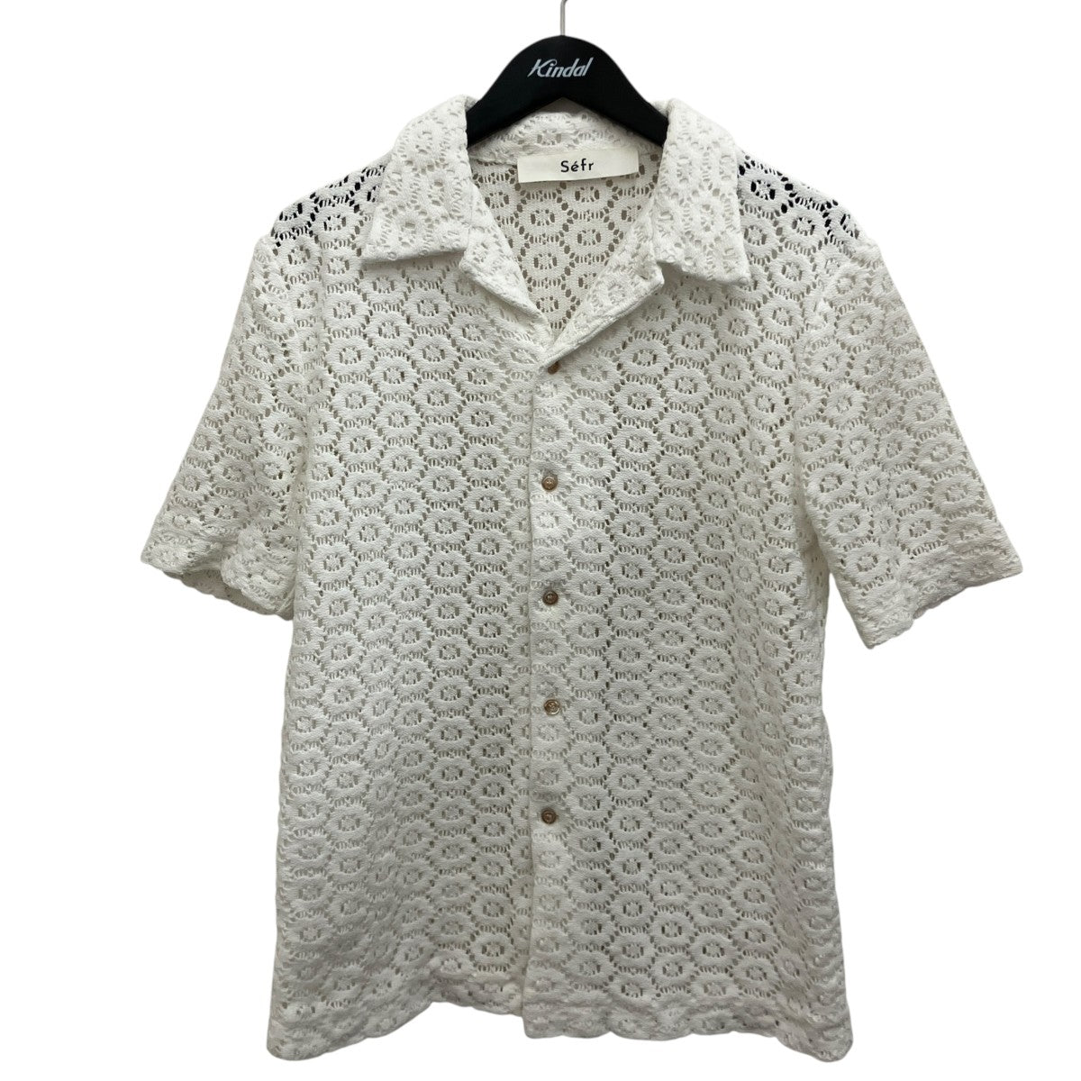 Sefr 【NOAM SHIRT】オープンカラー レースシャツ 古着・中古-1枚目のアイテム画像