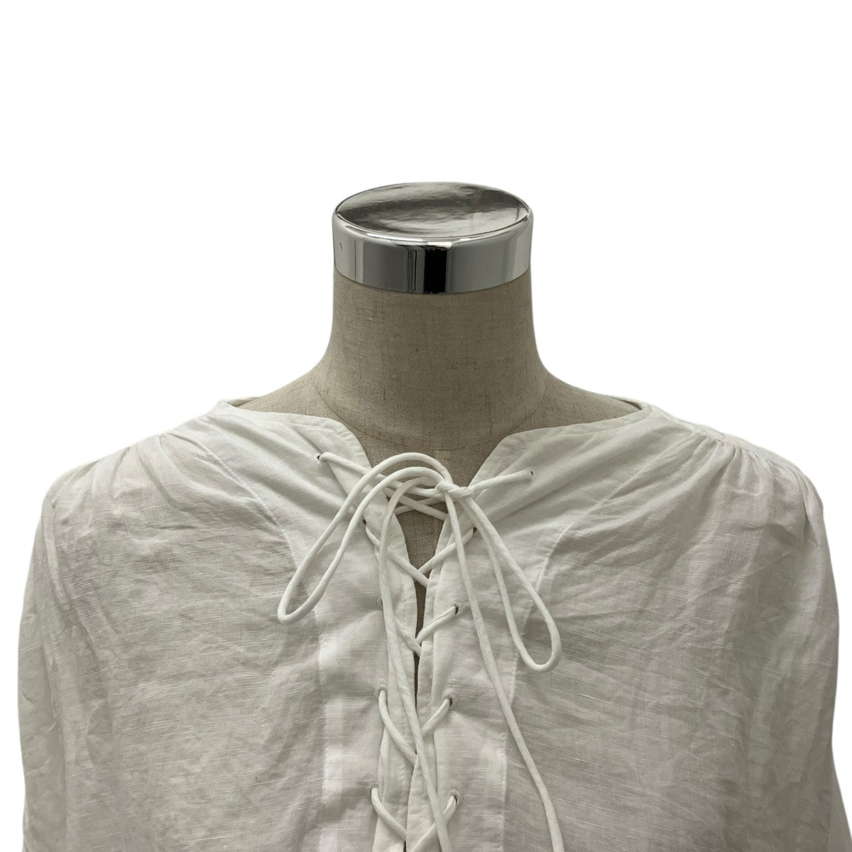 【LINEN LACE UP BLOUSE 】リネンレースアップブラウスB1152AFB321