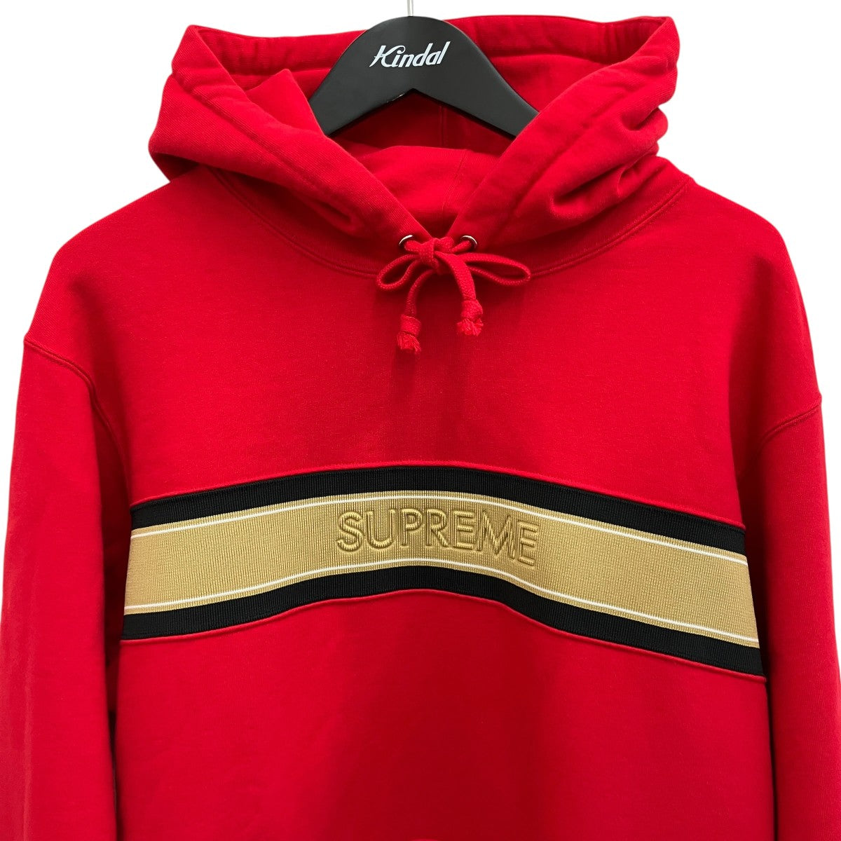 Supreme 19SS【stripe logo hooded sweatshirt】プルオーバーパーカー 古着・中古-3枚目のアイテム画像