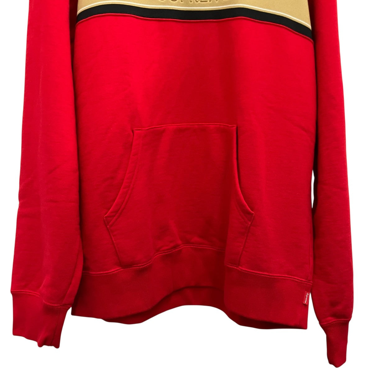 Supreme 19SS【stripe logo hooded sweatshirt】プルオーバーパーカー 古着・中古-4枚目のアイテム画像