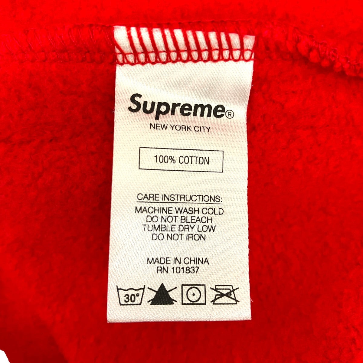 Supreme 19SS【stripe logo hooded sweatshirt】プルオーバーパーカー 古着・中古-8枚目のアイテム画像