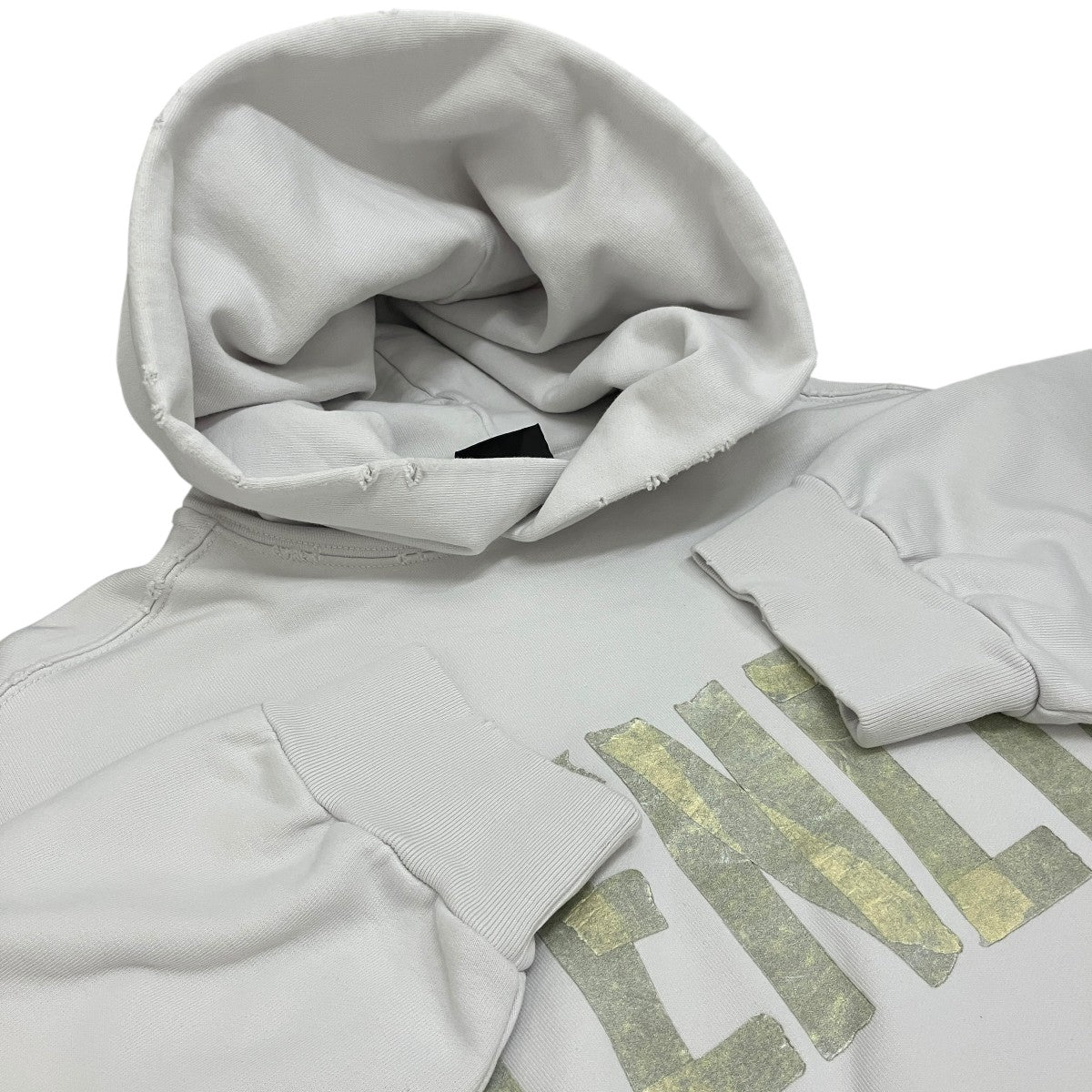 【TAPE TYPE RIPPED POCKET HOODIE】テープタイプ リップポケット フーディー744441