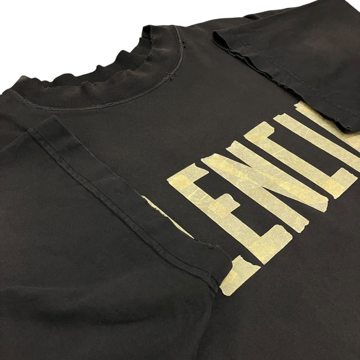 【TAPE TYPE TEE】テープロゴ ダメージ加工Tシャツ739784